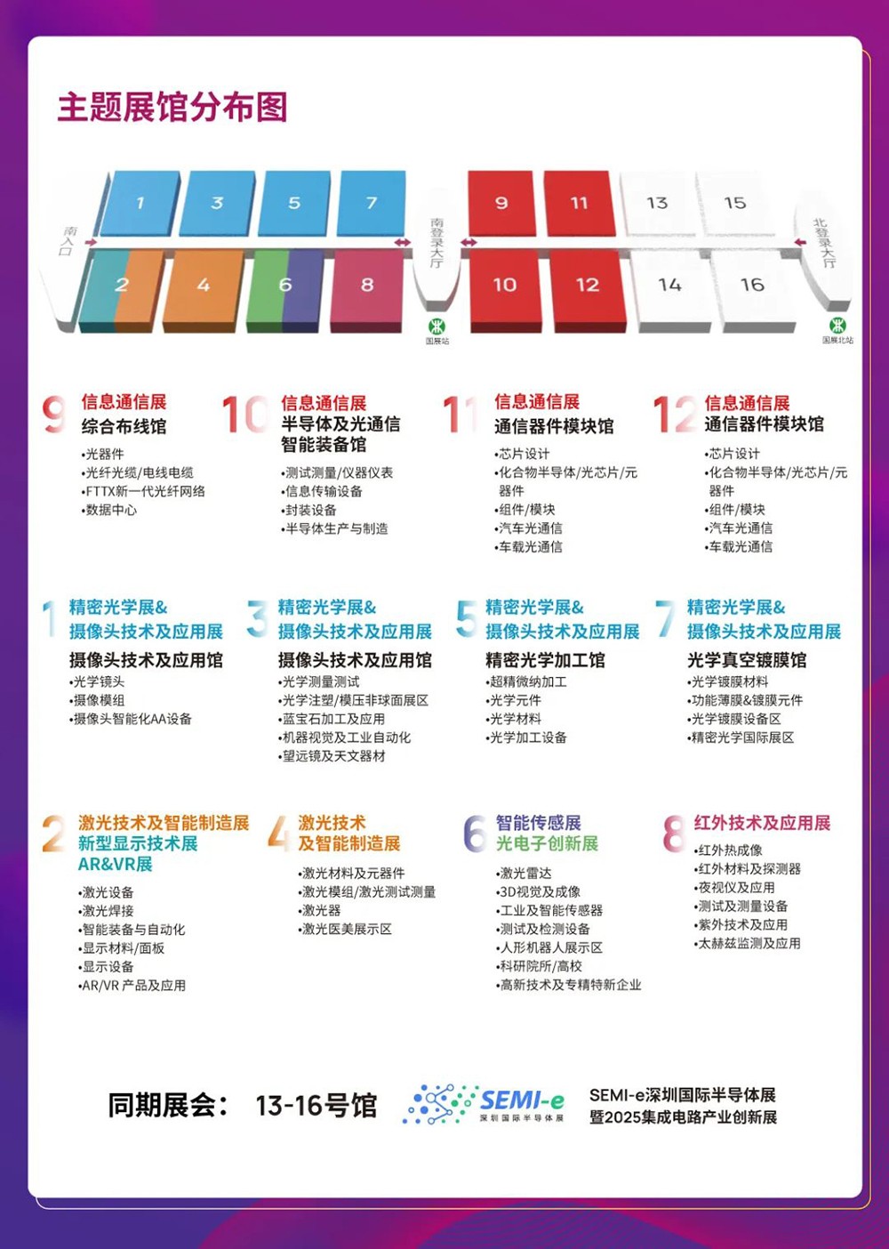 中國(guó)光博會(huì)主題展館分布圖